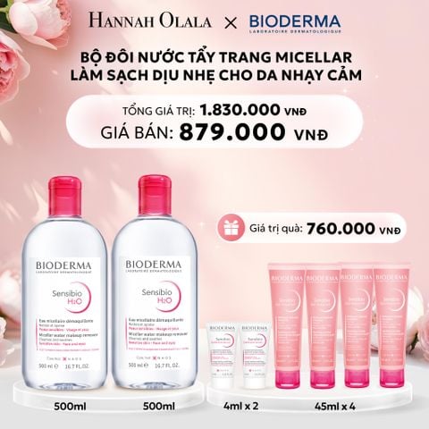  E592: DEAL 1: BỘ ĐÔI NƯỚC TẨY TRANG MICELLAR LÀM SẠCH DỊU NHẸ CHO DA NHẠY CẢM - [GIAO HÀNG TỪ 03/10] 