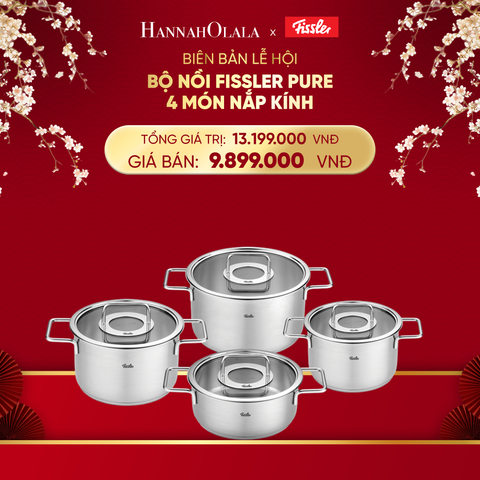  DEAL 2: BỘ NỒI FISSLER PURE 4 MÓN NẮP KÍNH 
