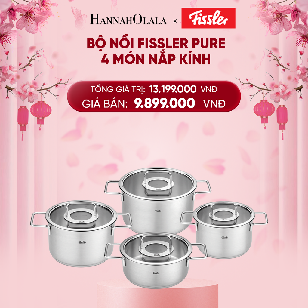  DEAL 3: BỘ NỒI FISSLER PURE 4 MÓN NẮP KÍNH 