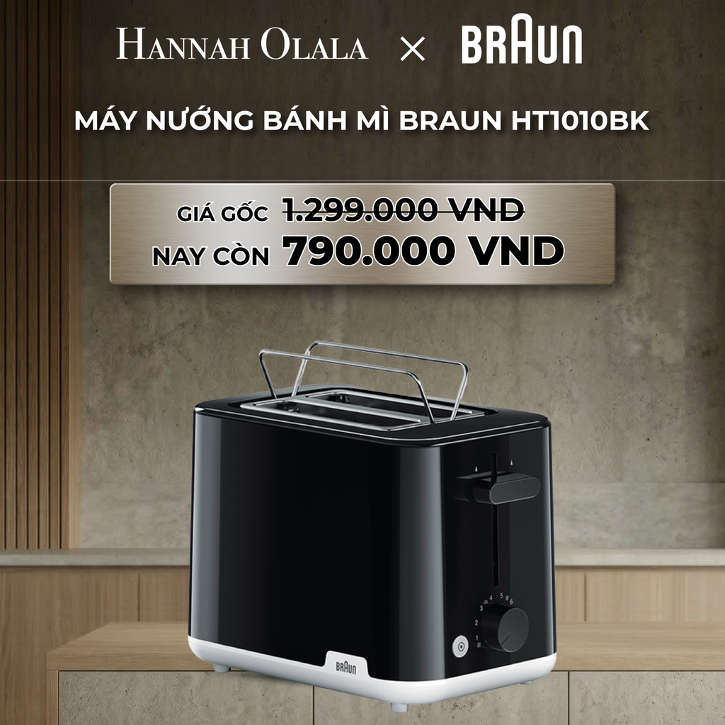  B19_DEAL 16 : MÁY NƯỚNG BÁNH MÌ BRAUN HT1010BK 