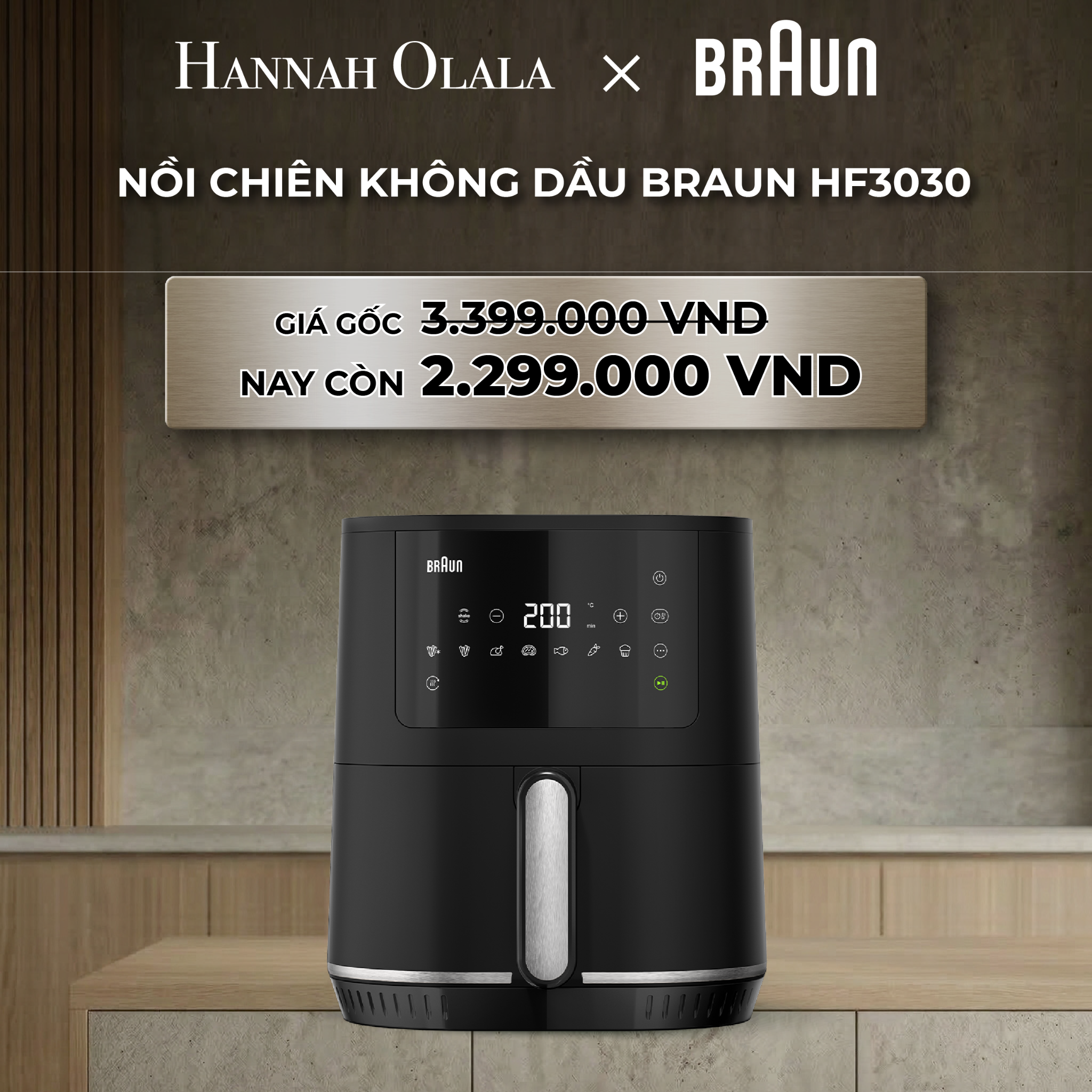 Nồi Chiên Không Dầu Braun HF3030