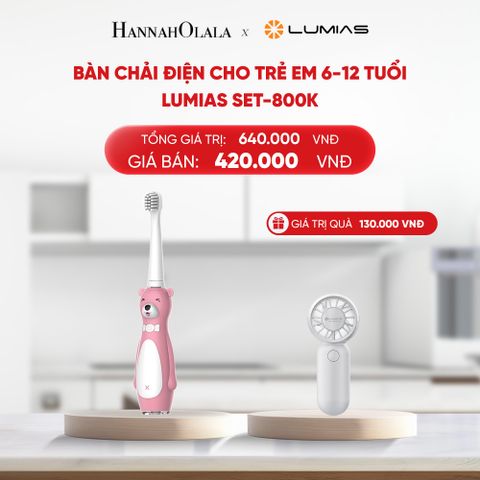  DEAL 3: BÀN CHẢI ĐIỆN CHO TRẺ EM 6-12 TUỔI LUMIAS SET-800K 