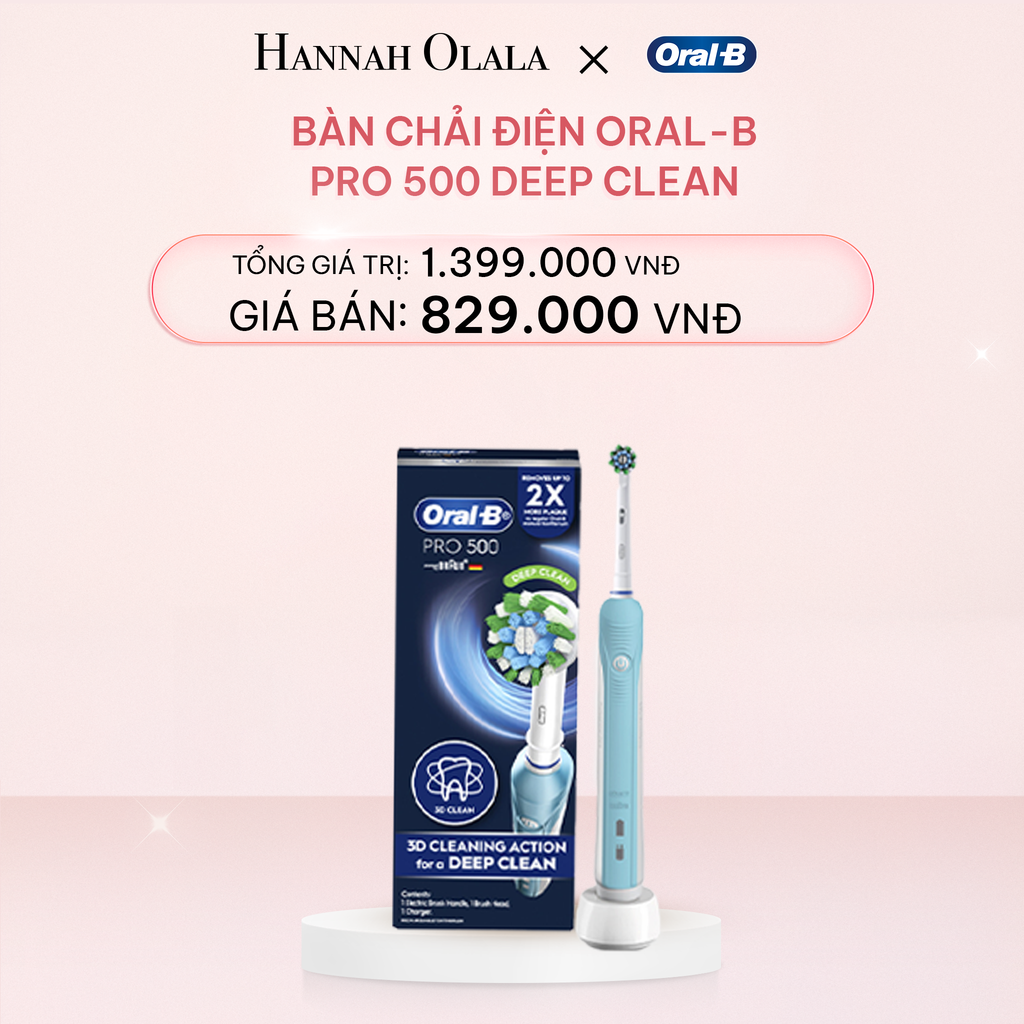  E103_DEAL 7: BÀN CHẢI ĐIỆN ORAL-B PRO 500 DEEP CLEAN - LÀM SẠCH CHUYÊN SÂU 