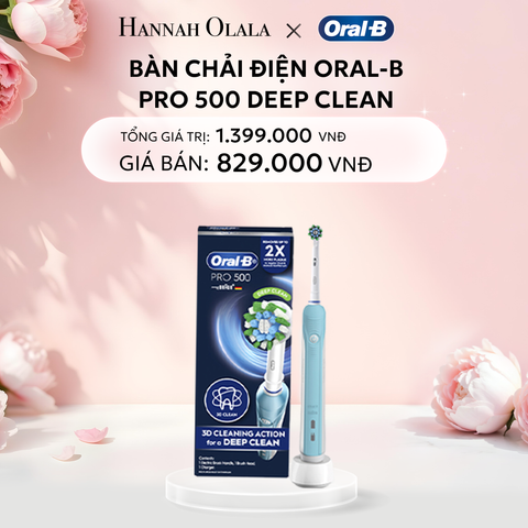  E282: DEAL 4: BÀN CHẢI ĐIỆN ORAL-B PRO 500 DEEP CLEAN - LÀM SẠCH CHUYÊN SÂU 