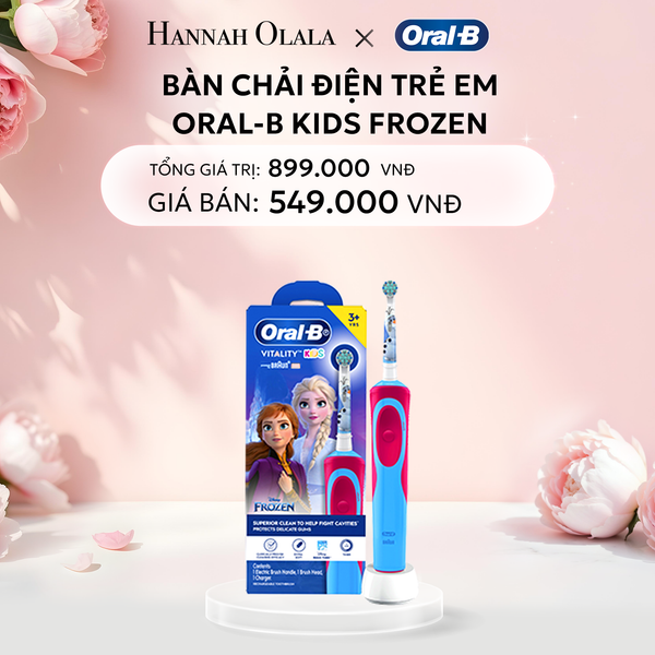  E283: DEAL5: BÀN CHẢI ĐÁNH RĂNG ĐIỆN TRẺ EM ORAL-B
VITALITY D12 DISNEY FROZEN 