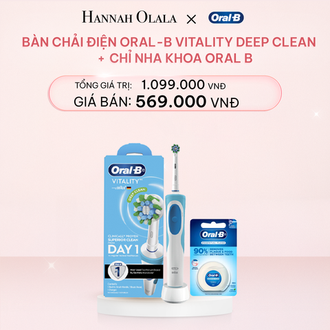  E101_DEAL 4: BÀN CHẢI ĐIỆN VITALITY DEEP CLEAN + CHỈ NHA KHOA ORAL-B 
