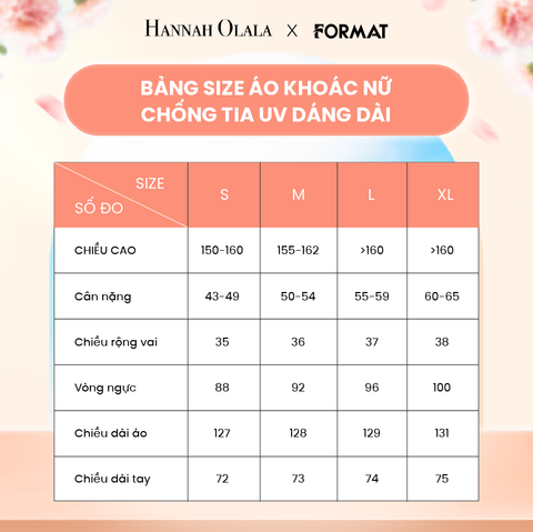  A298_DEAL 6: ÁO KHOÁC DÁNG DÀI CHỐNG TIA UV [NỮ] 