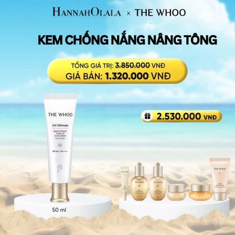  DEAL 14: PHIÊN BẢN NÂNG CẤP - KEM CHỐNG NẮNG NÂNG TÔNG THE WHOO UV ULTIMATE BRIGHTENING TONE-UP SUNSCREEN 50ML 