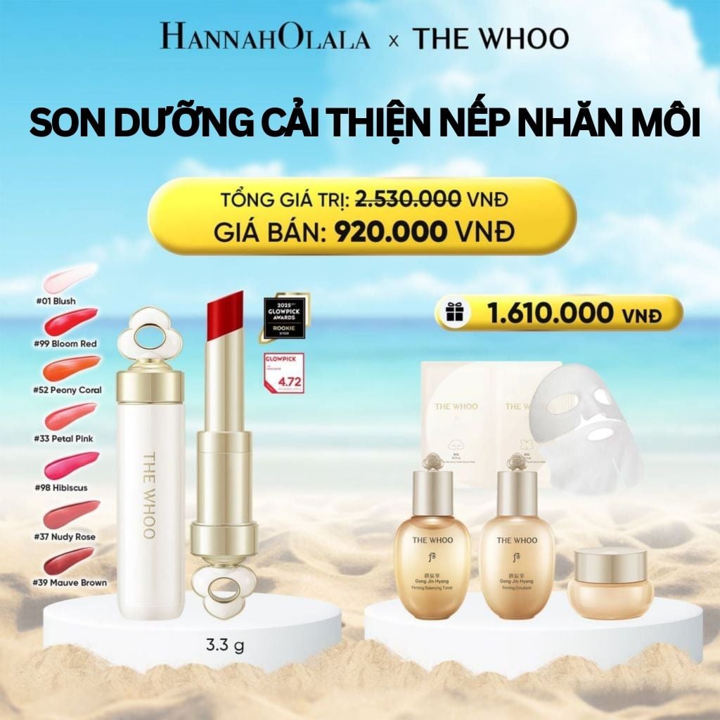  DEAL 18: SON DƯỠNG CẢI THIỆN NẾP NHĂN MÔI THE WHOO ESSENTIAL LIP GLOW BALM 