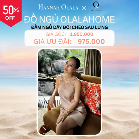  DEAL 11B: ĐẦM NGỦ DÂY ĐÔI CHÉO SAU LƯNG - MÀU NUDE 