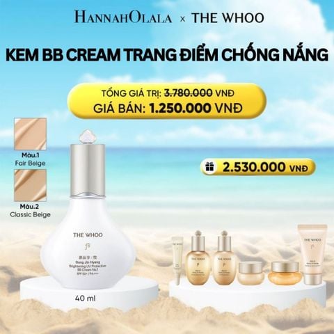  DEAL 15: KEM BB TRANG ĐIỂM CHỐNG NẮNG WHOO GONGJINHYANG BRIGHT UV PRO BB CREAM 40ML 