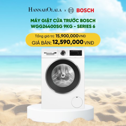  DEAL 22: MÁY GIẶT CỬA TRƯỚC BOSCH WGG24400SG 9KG - SERIES 6 