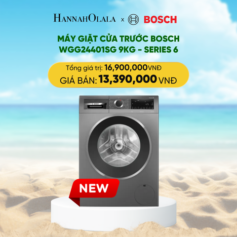  DEAL 23: MÁY GIẶT CỬA TRƯỚC BOSCH WGG24401SG 9KG - SERIES 6 