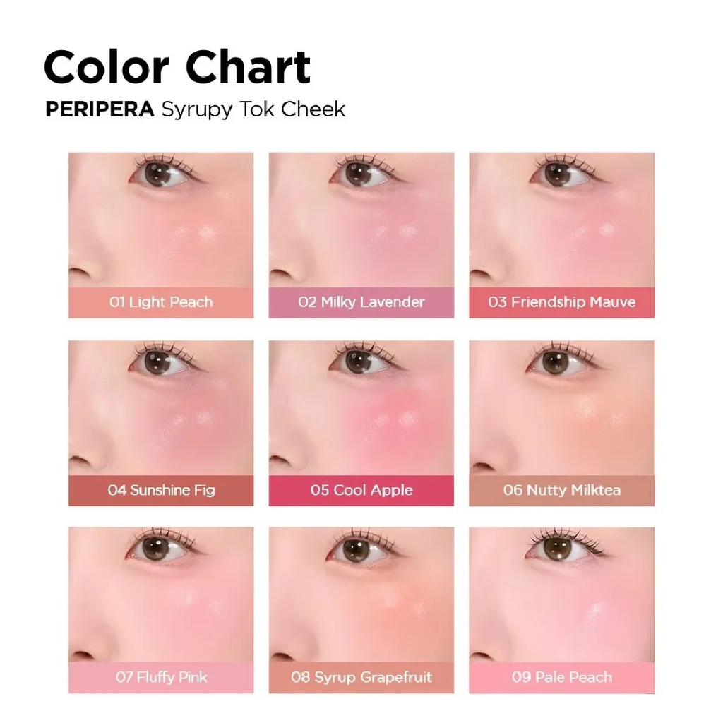  MÁ HỒNG KEM PERIPERA SYRUPY TOK CHEEK 9G 
