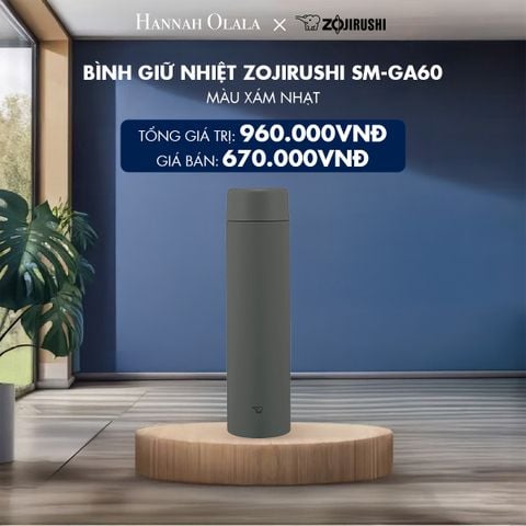  DEAL 4: BÌNH GIỮ NHIỆT ZOJIRUSHI SM-GA60 (MÀU XÁM ĐẬM/XÁM NHẠT) 