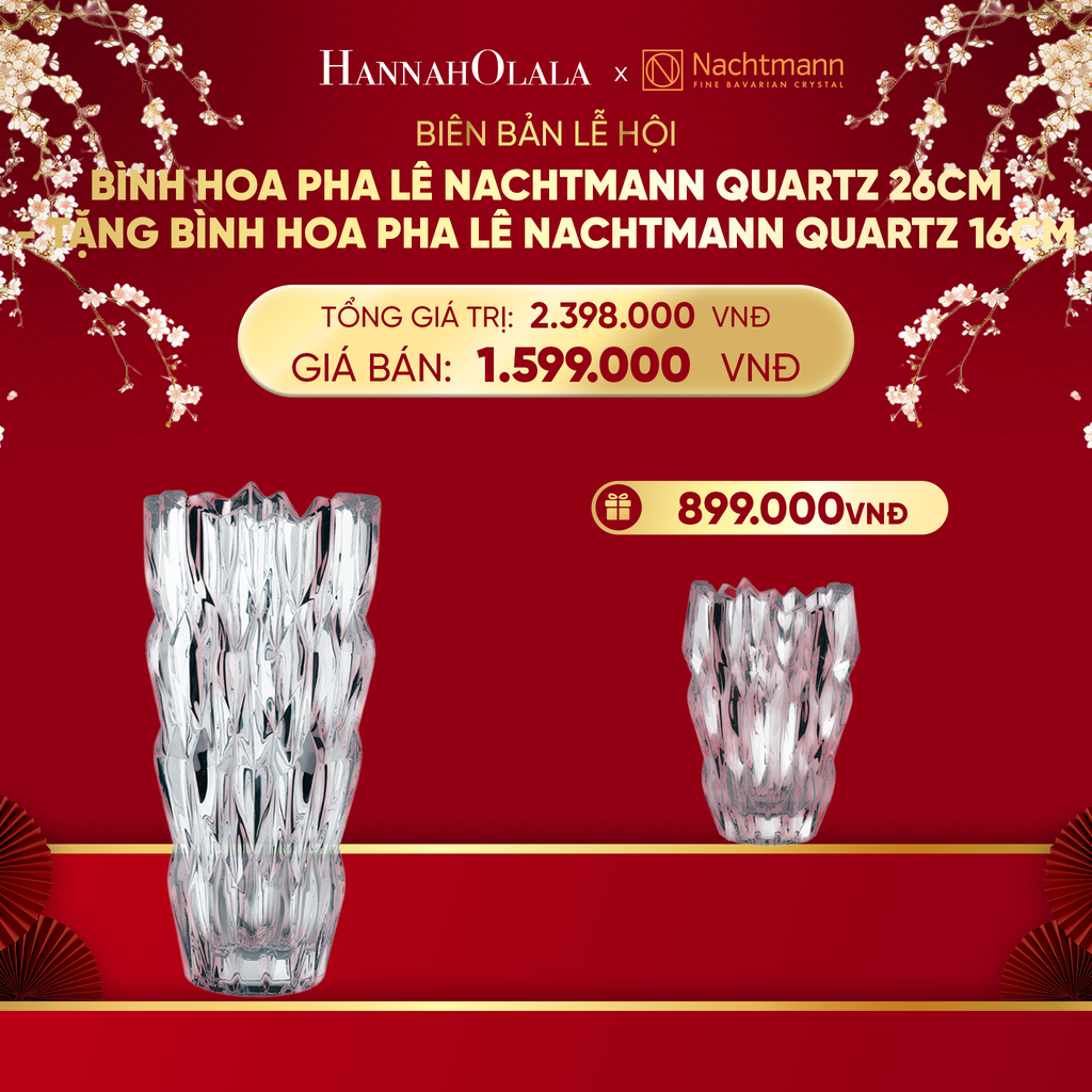  DEAL 9: BÌNH HOA PHA LÊ NACHTMANN BOSSA NOVA 28CM - TẶNG BÌNH HOA BOSSA NOVA 20CM 