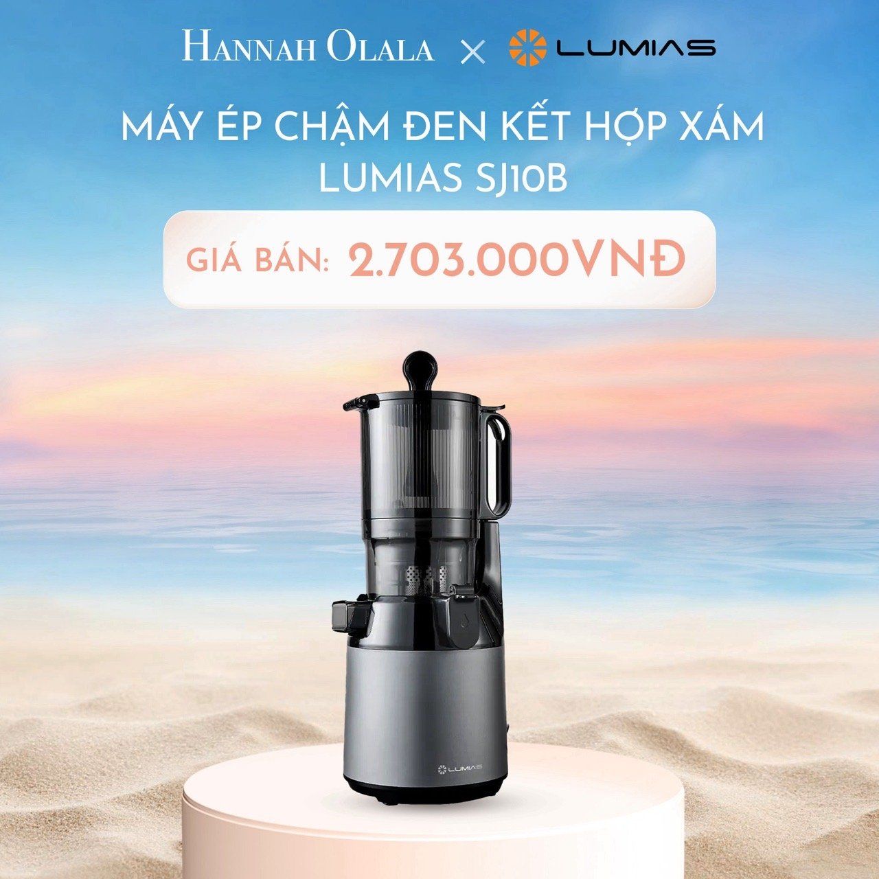  DEAL 4: MÁY ÉP CHẬM ĐEN KẾT HỢP XÁM LUMIAS SJ10B 
