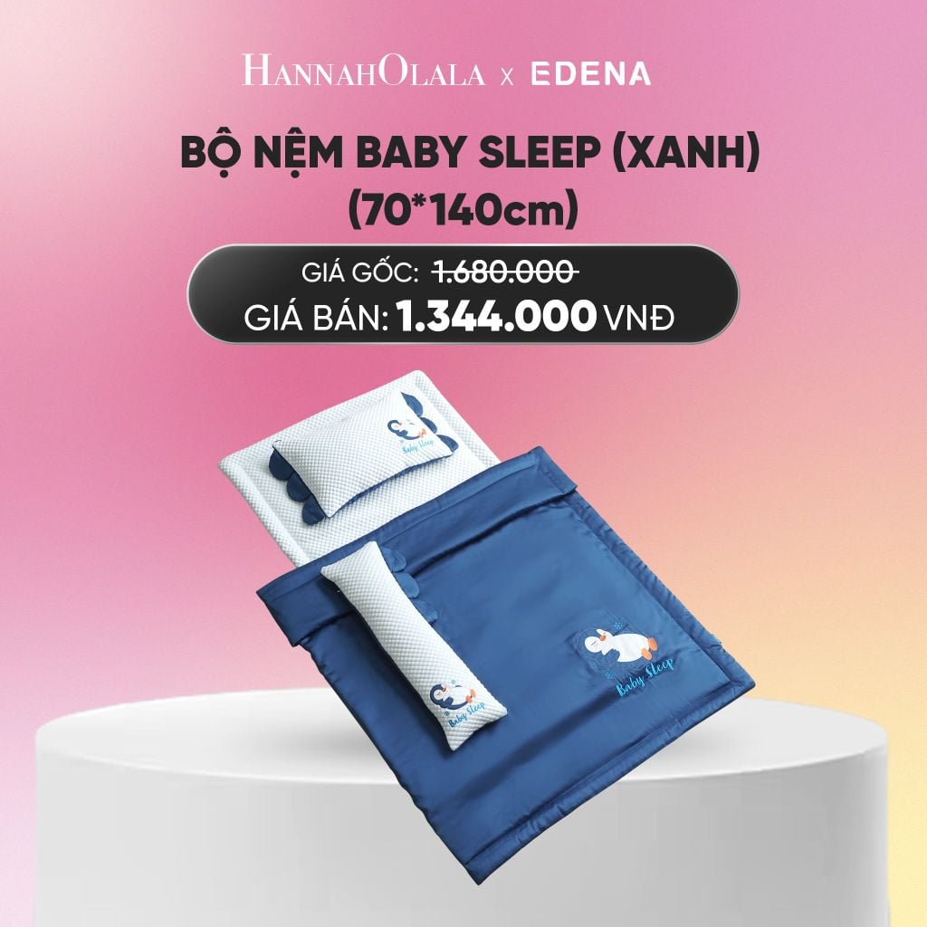  BỘ NỆM TRẺ EM BABY SLEEP EDENA 70 X 140CM_A1676 