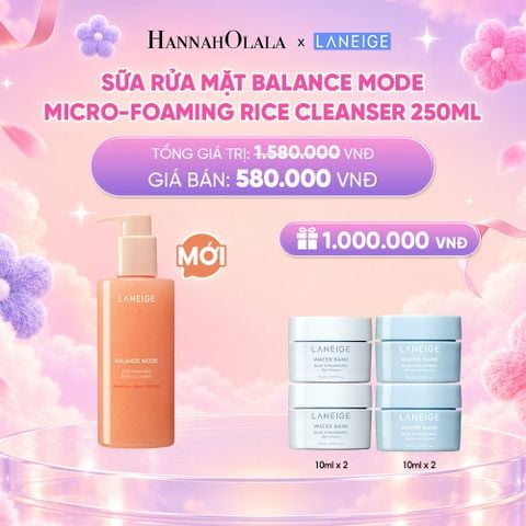  DEAL 8: SỮA RỬA MẶT BALANCE MODE MICRO FOAMING RICE CLEANSER LÀM SẠCH CHO DA DẦU VÀ DA HỖN HỢP 250ML_ A86 