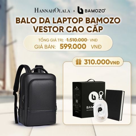  BALO DA LAPTOP BAMOZO VESTOR NAM CÔNG SỞ LỊCH LÃM CHỐNG NƯỚC CÓ LÓT LƯNG ĐỆM FOAM (TẶNG HỘP ĐỰNG + SỔ TAY BÌA DA + TÚI ĐỰNG CÁP SẠC) - A1640 