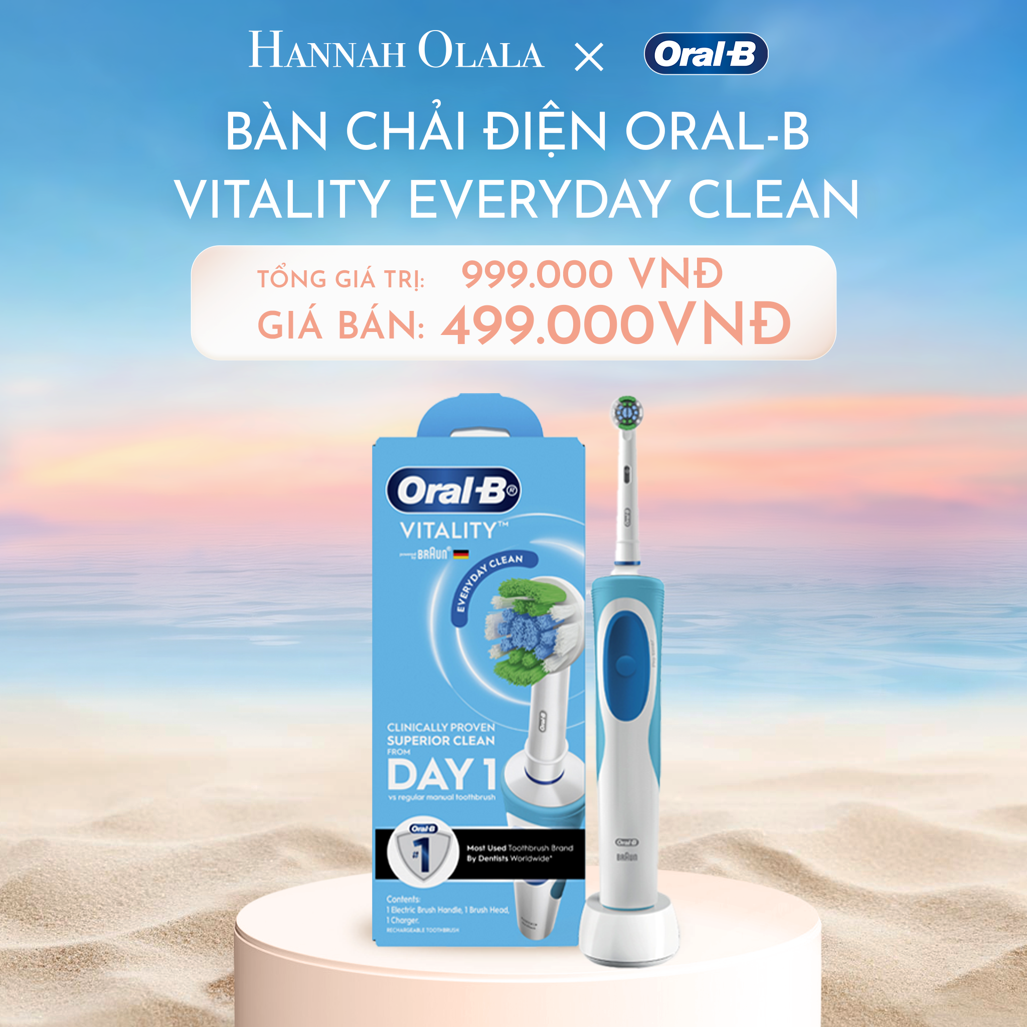  C700_DEAL 1: BÀN CHẢI ĐIỆN ORAL-B VITALITY LOẠI BỎ THÊM ĐẾN 100% MẢNG BÁM 