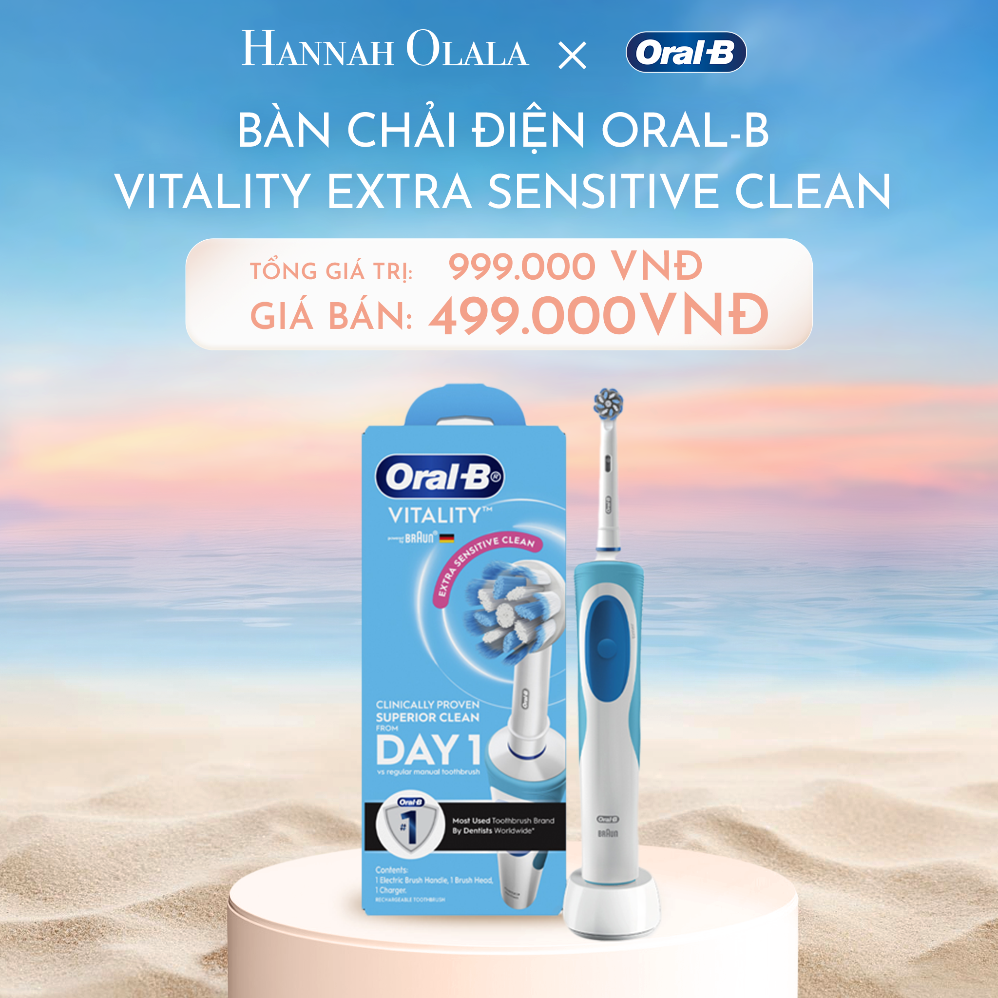  C700_DEAL 1: BÀN CHẢI ĐIỆN ORAL-B VITALITY LOẠI BỎ THÊM ĐẾN 100% MẢNG BÁM 
