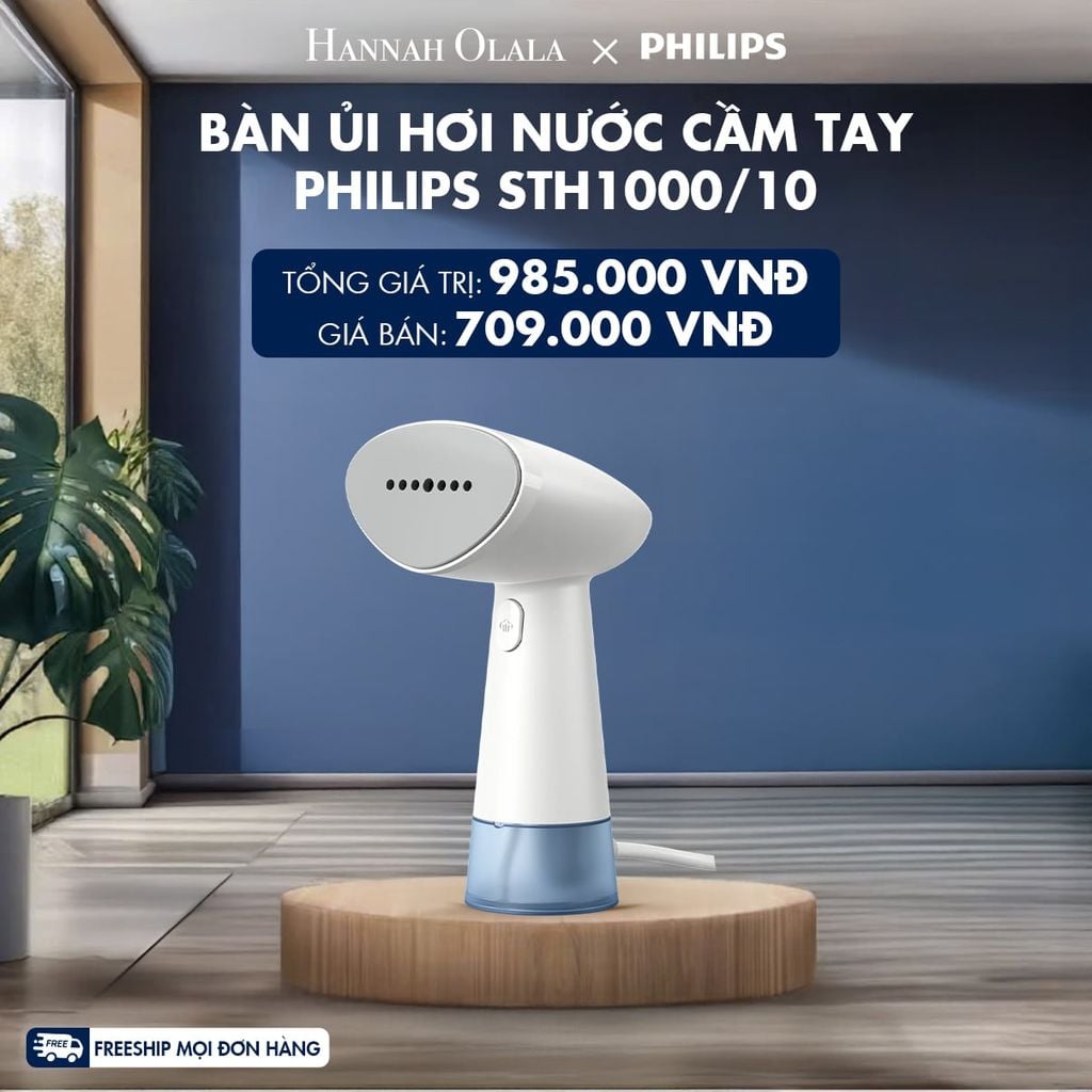  BÀN ỦI HƠI NƯỚC CẦM TAY PHILIPS STH1000/10 - DEAL 4 