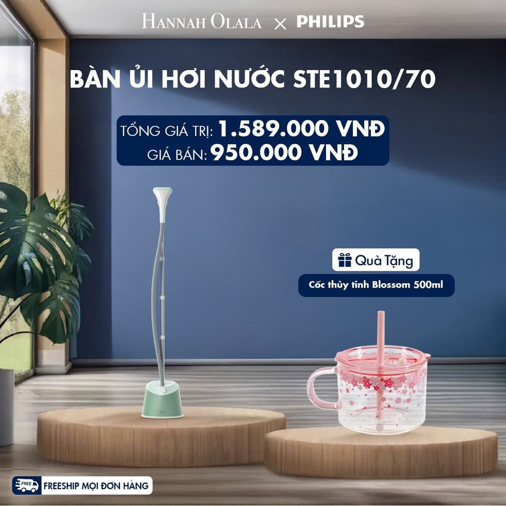  BÀN ỦI HƠI NƯỚC ĐỨNG PHILIPS STE1010/70 - DEAL 3 