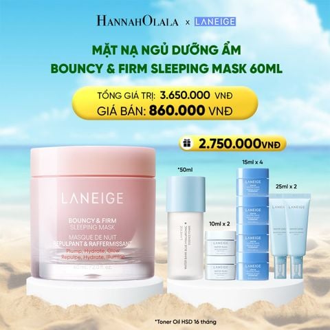  DEAL 3: MẶT NẠ NGỦ DƯỠNG ẨM LANEIGE BOUNCY & FIRM SLEEPING MASK 60ML TĂNG CƯỜNG COLLAGEN VÀ CHĂM SÓC DA 