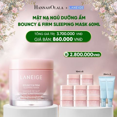  DEAL 3: MẶT NẠ NGỦ DƯỠNG ẨM LANEIGE BOUNCY & FIRM SLEEPING MASK 60ML TĂNG CƯỜNG COLLAGEN VÀ CHĂM SÓC DA 