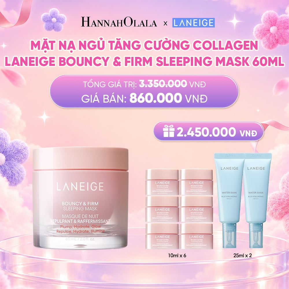  DEAL 5: MẶT NẠ NGỦ DƯỠNG ẨM LANEIGE BOUNCY & FIRM SLEEPING MASK 60ML TĂNG CƯỜNG COLLAGEN VÀ CHĂM SÓC DA_ A58 