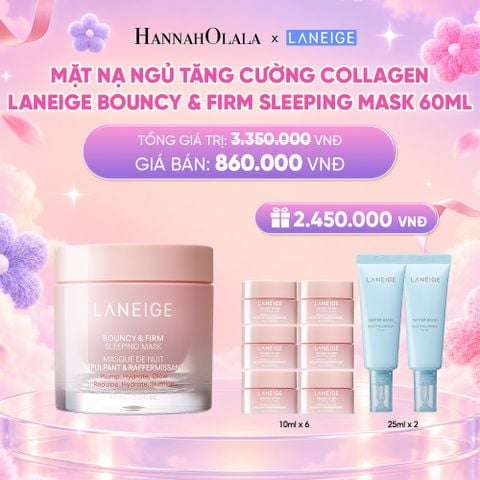  DEAL 5: MẶT NẠ NGỦ DƯỠNG ẨM LANEIGE BOUNCY & FIRM SLEEPING MASK 60ML TĂNG CƯỜNG COLLAGEN VÀ CHĂM SÓC DA_ A58 