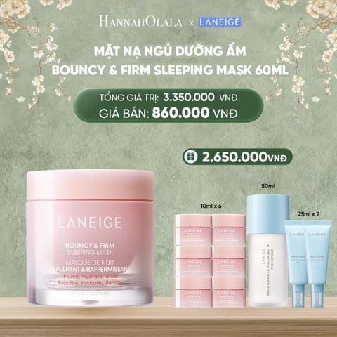  DEAL 3: MẶT NẠ NGỦ DƯỠNG ẨM LANEIGE BOUNCY & FIRM SLEEPING MASK 60ML TĂNG CƯỜNG COLLAGEN VÀ CHĂM SÓC DA 