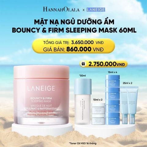  A957_DEAL 3: MẶT NẠ NGỦ DƯỠNG ẨM LANEIGE BOUNCY & FIRM SLEEPING MASK 60ML TĂNG CƯỜNG COLLAGEN VÀ CHĂM SÓC DA 