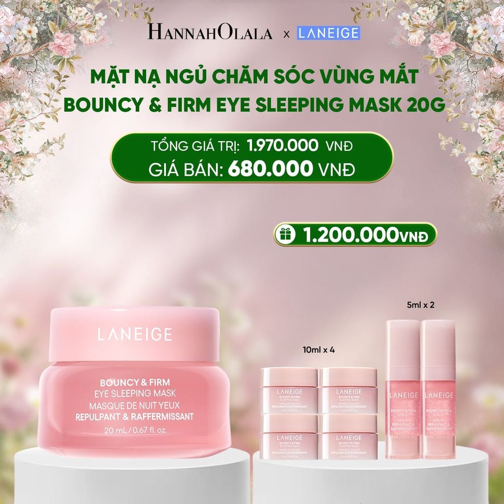  DEAL 5: MẶT NẠ NGỦ CHĂM SÓC VÙNG MẮT LANEIGE BOUNCY & FIRM EYE SLEEPING MASK 20G 