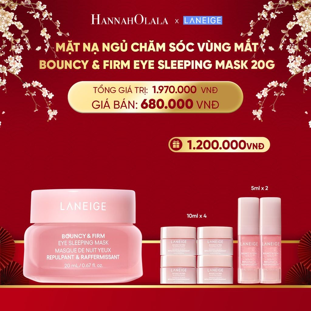  DEAL 5: MẶT NẠ NGỦ CHĂM SÓC VÙNG MẮT LANEIGE BOUNCY & FIRM EYE SLEEPING MASK 20G 