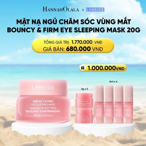 A979_DEAL 5: MẶT NẠ NGỦ CHĂM SÓC VÙNG MẮT LANEIGE BOUNCY & FIRM EYE SLEEPING MASK 20G 