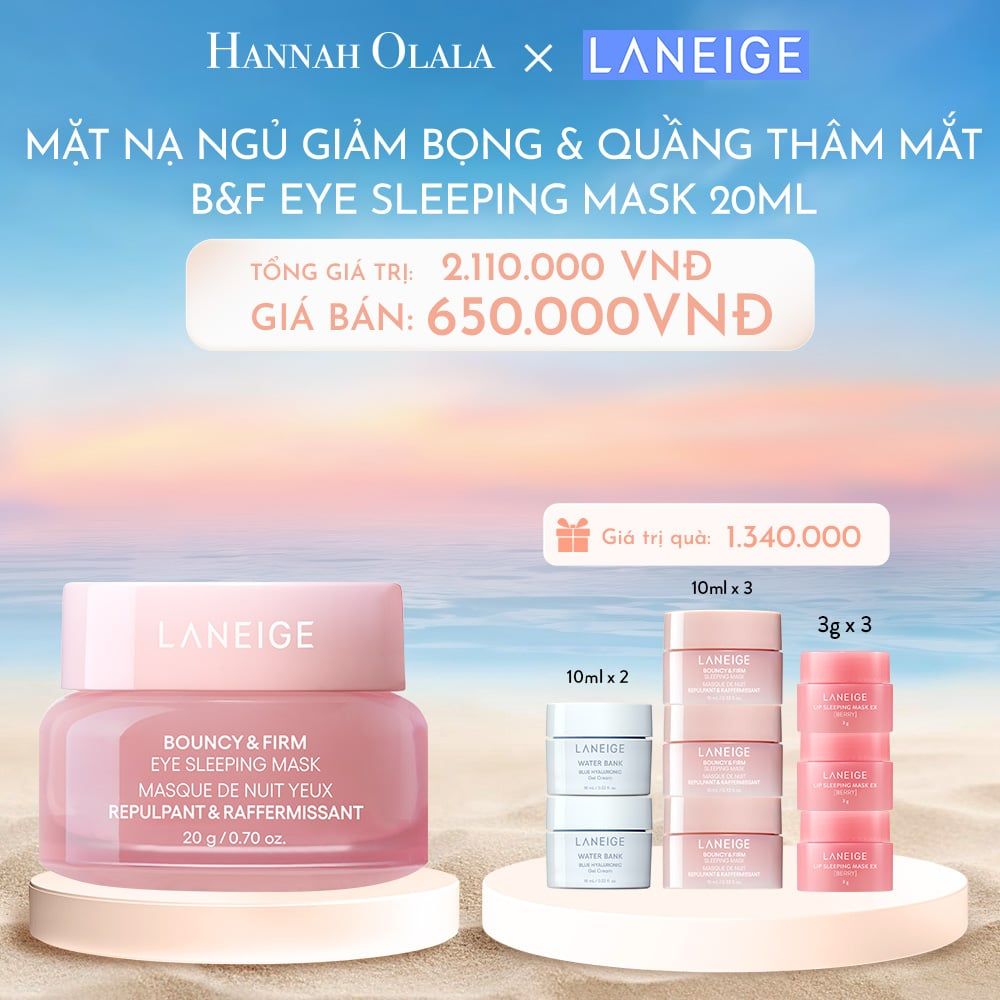  C98_DEAL 5: MẶT NẠ NGỦ DƯỠNG ẨM DÀNH CHO MẮT LANEIGE BOUNCY & FIRM EYE SLEEPING MASK 20ML 