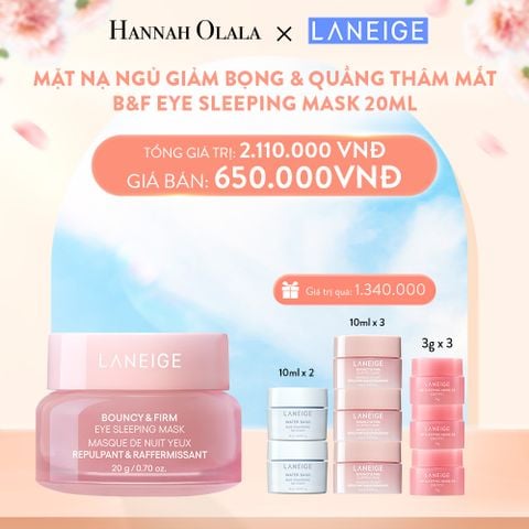  A437_DEAL 5: MẶT NẠ NGỦ DƯỠNG ẨM DÀNH CHO MẮT LANEIGE BOUNCY & FIRM EYE SLEEPING MASK 20ML 
