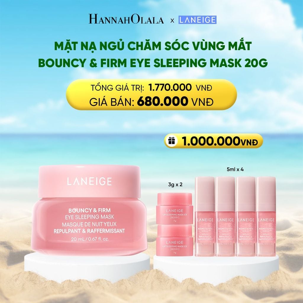  DEAL 5: MẶT NẠ NGỦ CHĂM SÓC VÙNG MẮT LANEIGE BOUNCY & FIRM EYE SLEEPING MASK 20G 