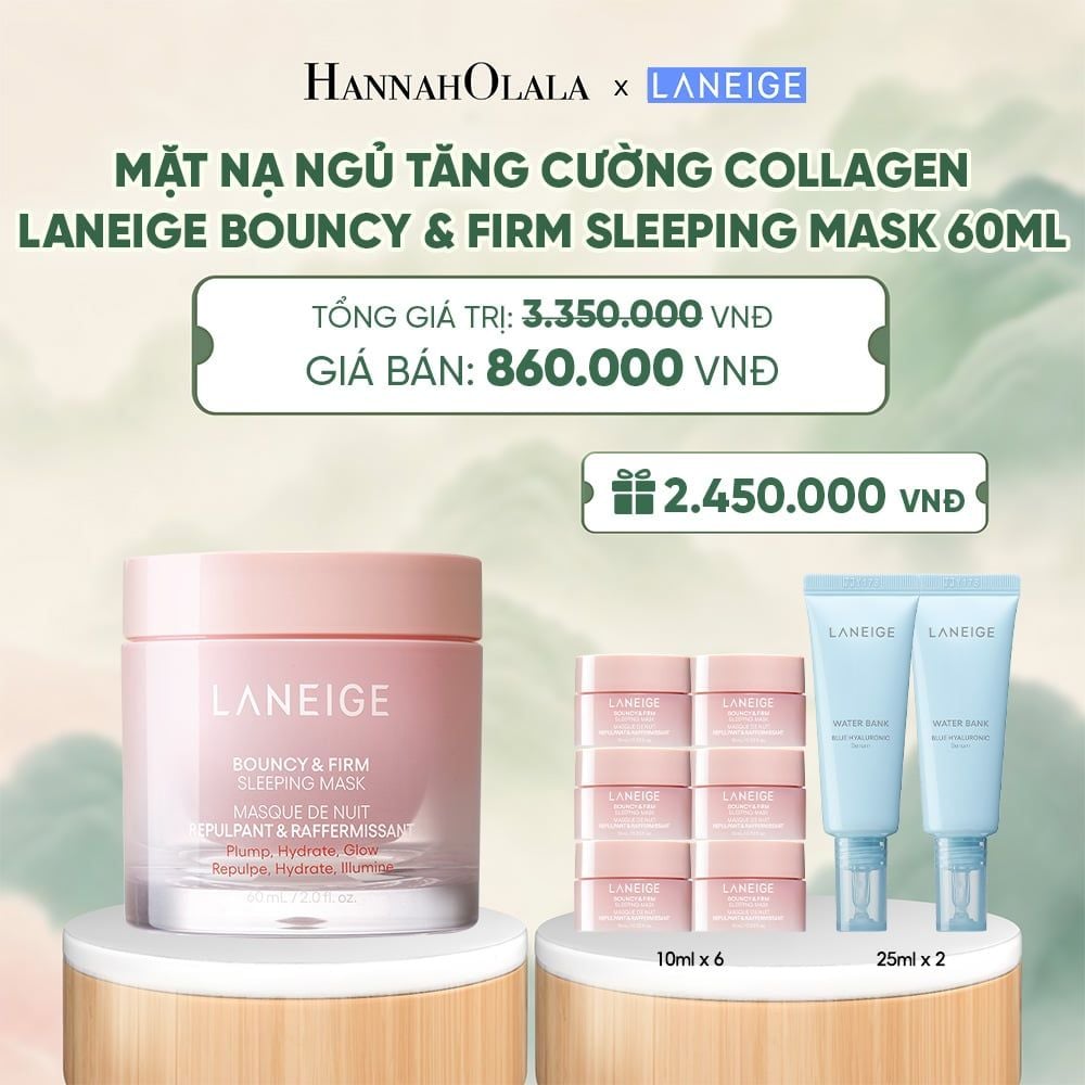  MẶT NẠ NGỦ DƯỠNG ẨM LANEIGE BOUNCY & FIRM SLEEPING MASK 60ML TĂNG CƯỜNG COLLAGEN VÀ CHĂM SÓC DA - A1637 