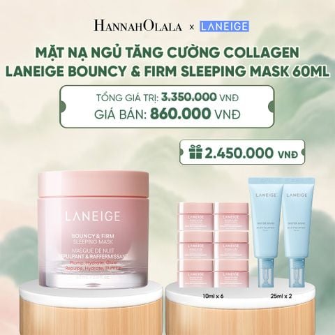  MẶT NẠ NGỦ DƯỠNG ẨM LANEIGE BOUNCY & FIRM SLEEPING MASK 60ML TĂNG CƯỜNG COLLAGEN VÀ CHĂM SÓC DA - A1637 