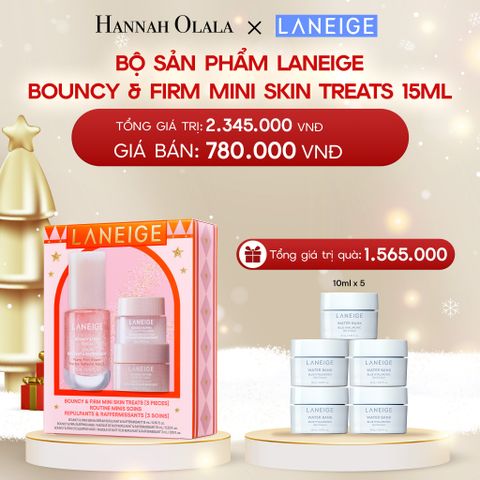  A626_DEAL 16: [HOLIDAY SET] SERUM TĂNG CƯỜNG COLLAGEN, LÀM MỜ DẤU HIỆU LÃO HÓA, GIÚP DA CĂNG SÁNG LANEIGE BOUNCY & FIRM SERUM MINI SKINTREATS HOLIDAY 15ML 