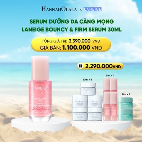  DEAL 10: SERUM TĂNG CƯỜNG COLLAGEN, LÀM MỜ DẤU HIỆU LÃO HÓA, GIÚP DA CĂNG SÁNG LANEIGE BOUNCY & FIRM SERUM 30ML 