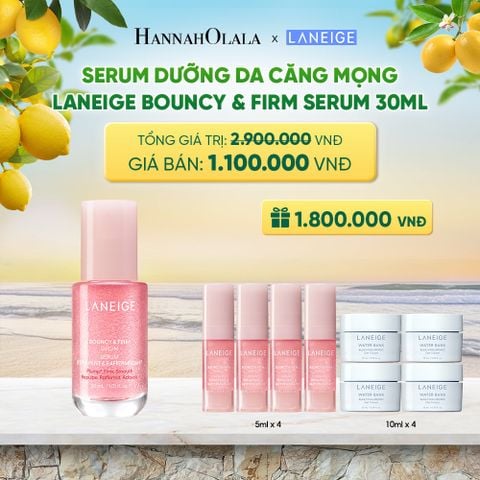  SERUM TĂNG CƯỜNG COLLAGEN LÀM MỜ DẤU HIỆU LÃO HÓA GIÚP DA CĂNG SÁNG LANEIGE BOUNCY & FIRM SERUM 30ML 