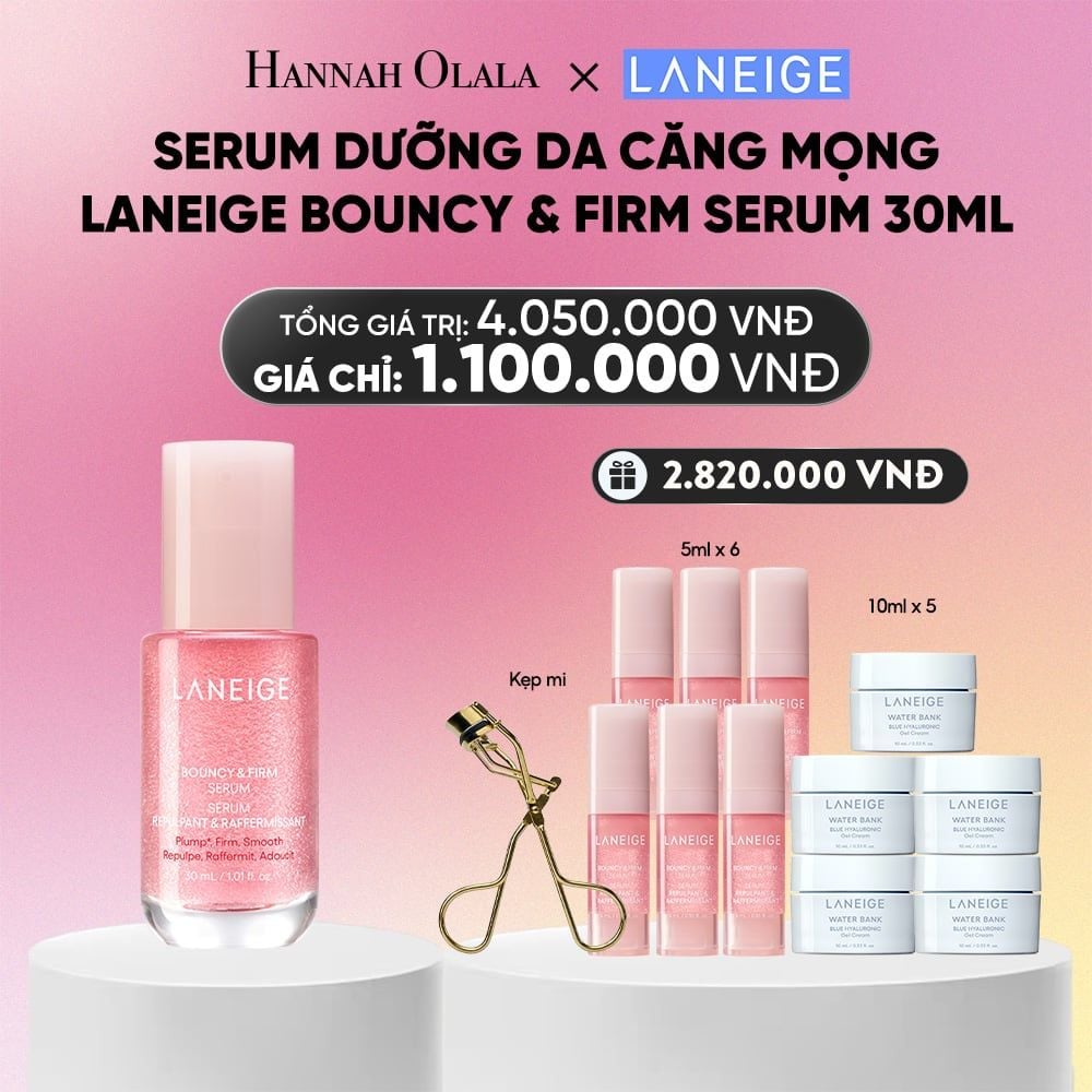  SERUM TĂNG CƯỜNG COLLAGEN, LÀM MỜ DẤU HIỆU LÃO HÓA, GIÚP DA CĂNG SÁNG LANEIGE BOUNCY & FIRM SERUM 30ML_A1258 