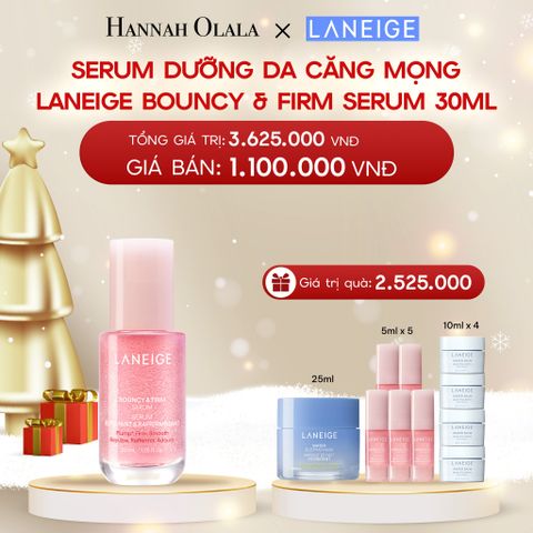  A607_DEAL 10: SERUM TĂNG CƯỜNG COLLAGEN, LÀM MỜ DẤU HIỆU LÃO HÓA, GIÚP DA CĂNG SÁNG LANEIGE BOUNCY & FIRM SERUM 30ML 
