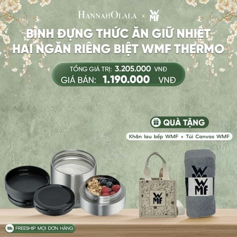  DEAL 13: BÌNH ĐỰNG THỨC ĂN GIỮ NHIỆT HAI NGĂN RIÊNG BIỆT WMF THERMO 