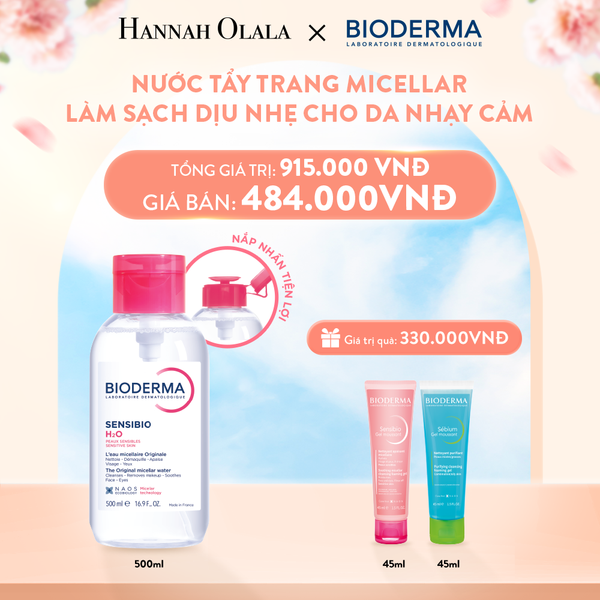  A130_DEAL 3: NƯỚC TẨY TRANG MICELLAR LÀM SẠCH DỊU NHẸ CHO DA NHẠY CẢM - PHIÊN BẢN NẮP NHẤN 