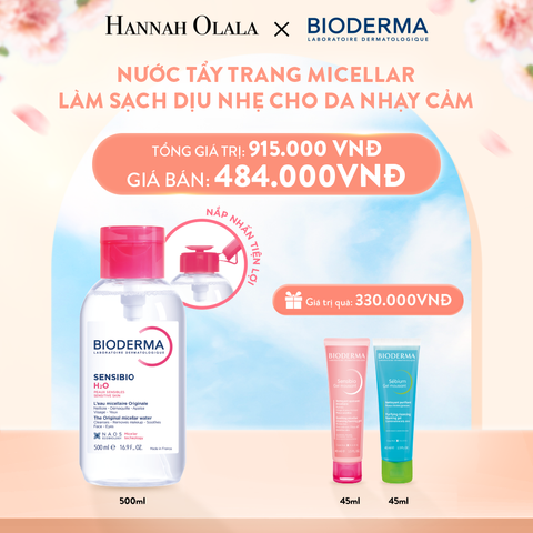  A130_DEAL 3: NƯỚC TẨY TRANG MICELLAR LÀM SẠCH DỊU NHẸ CHO DA NHẠY CẢM - PHIÊN BẢN NẮP NHẤN 